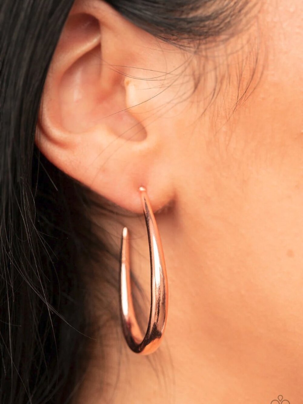 Paparazzi Jewelry Accessories - CURVE Your Appetite - Copper Earrings - Vintage
